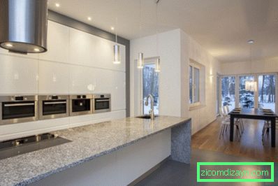 Küchendesign ohne Oberschränke: Foto-Beispiele, Layout-Funktionen