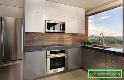 superb-Küche-Design-Ideen-für-Wohnungen-nett-kleine-Wohnung-Küche-Design-Showing-grau-Hochglanz-Wohnung-Küche-Schränke