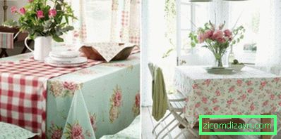 Tischdecken in Blüte